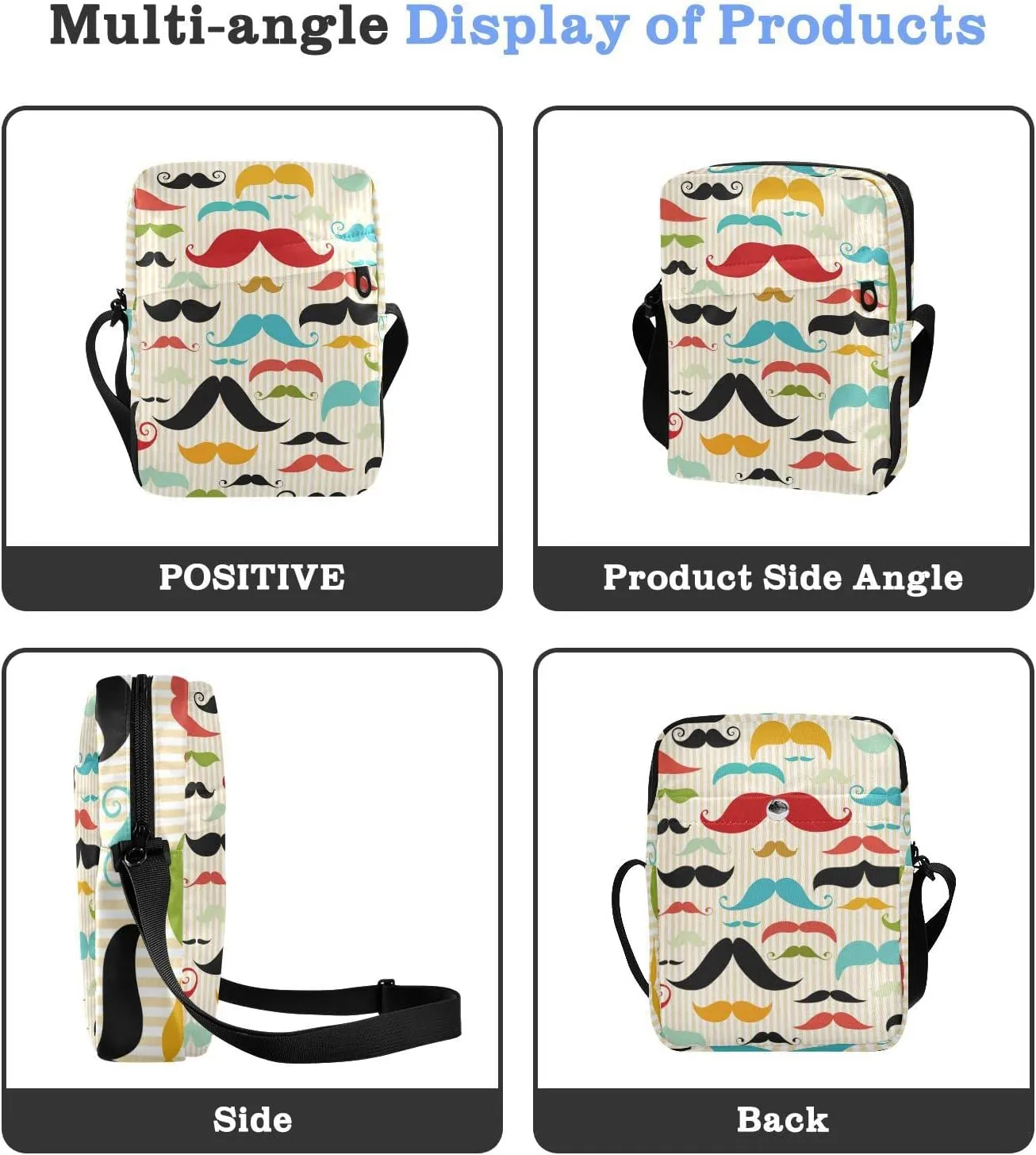 Oyihfvs Messenger Bag, Men's Crossbody Bag, Women's Crossbody Bag with Adjustable Strap