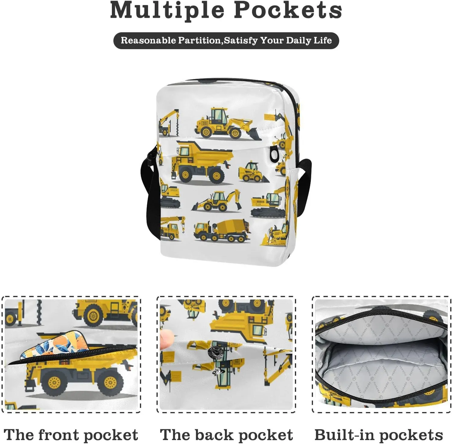Oyihfvs Messenger Bag, Men's Crossbody Bag, Women's Crossbody Bag with Adjustable Strap