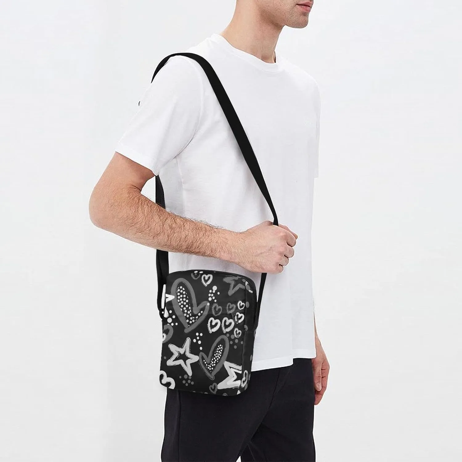 Oyihfvs Messenger Bag, Men's Crossbody Bag, Women's Crossbody Bag with Adjustable Strap