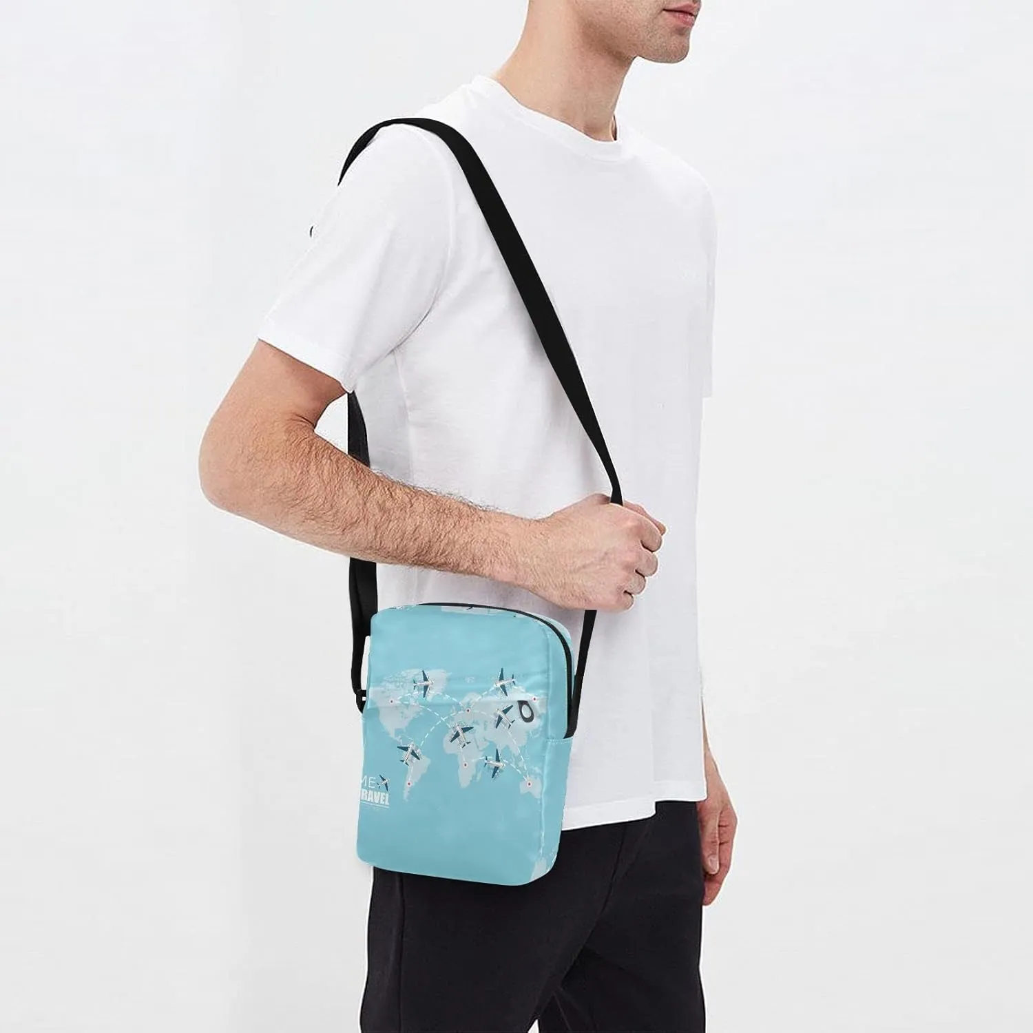 Oyihfvs Messenger Bag, Men's Crossbody Bag, Women's Crossbody Bag with Adjustable Strap