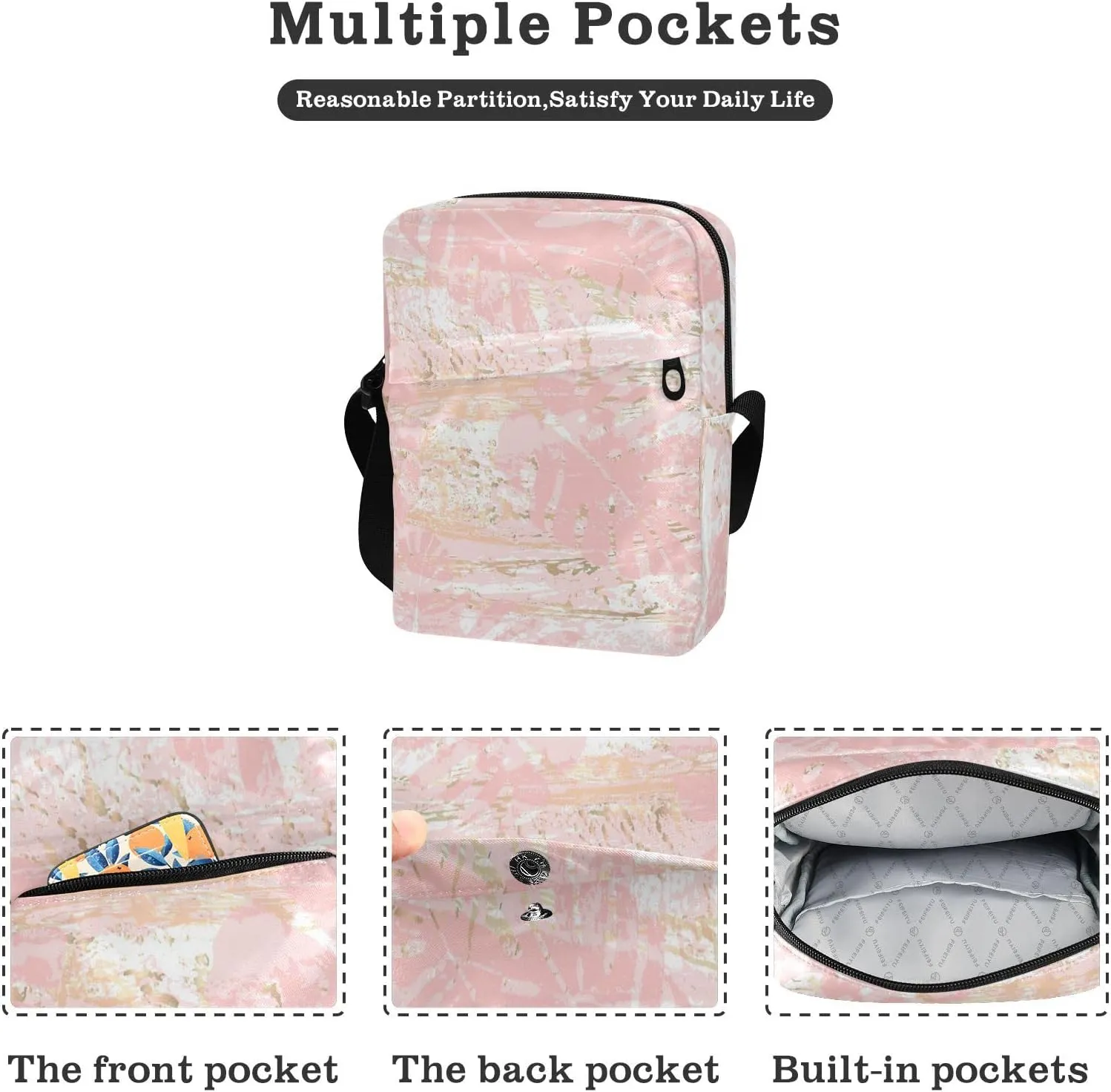 Oyihfvs Messenger Bag, Men's Crossbody Bag, Women's Crossbody Bag with Adjustable Strap