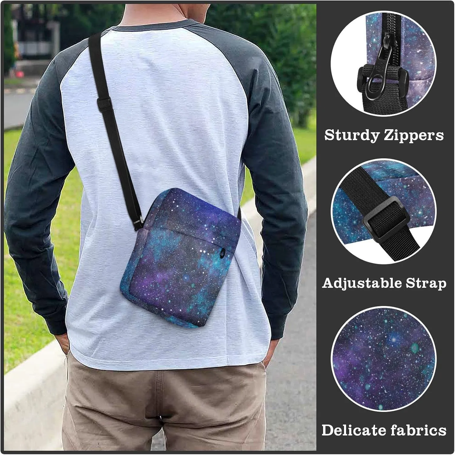Oyihfvs Messenger Bag, Men's Crossbody Bag, Women's Crossbody Bag with Adjustable Strap