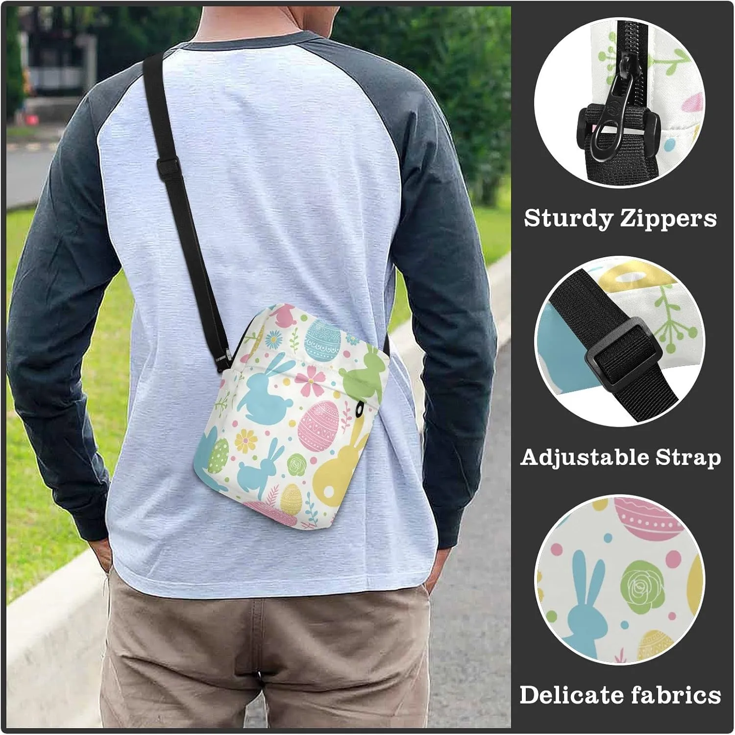 Oyihfvs Messenger Bag, Men's Crossbody Bag, Women's Crossbody Bag with Adjustable Strap