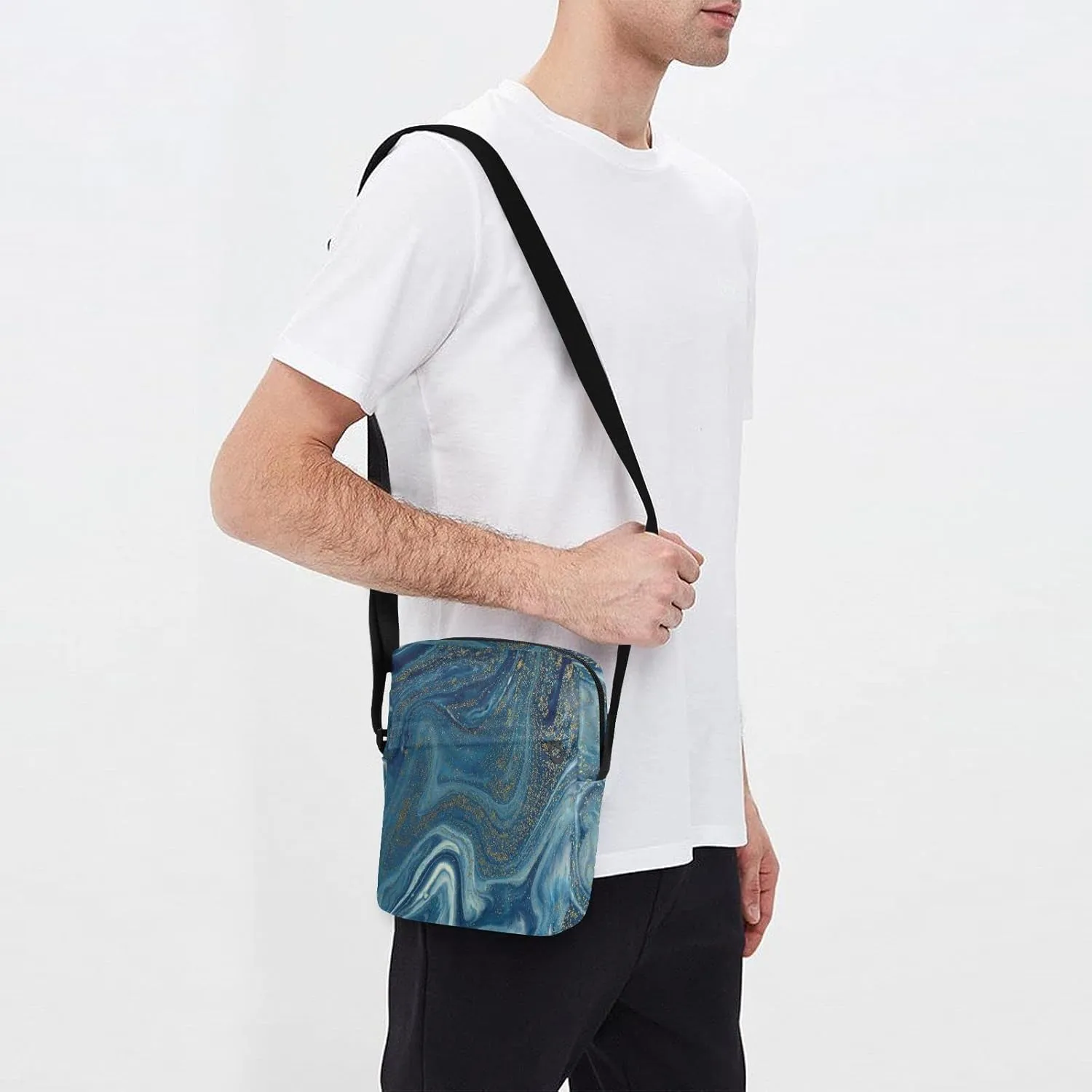 Oyihfvs Messenger Bag, Men's Crossbody Bag, Women's Crossbody Bag with Adjustable Strap