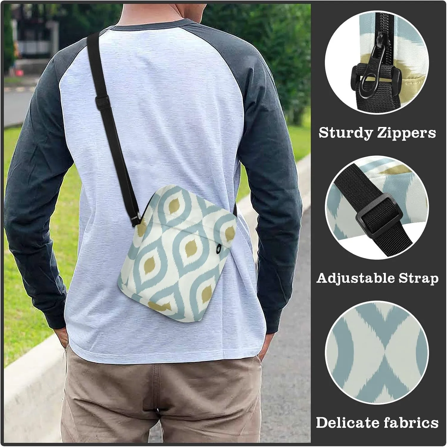 Oyihfvs Messenger Bag, Men's Crossbody Bag, Women's Crossbody Bag with Adjustable Strap