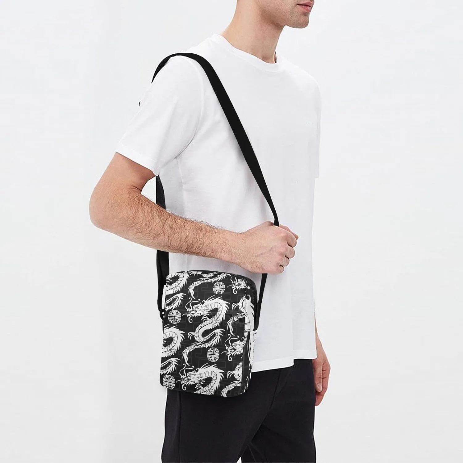 Oyihfvs Messenger Bag, Men's Crossbody Bag, Women's Crossbody Bag with Adjustable Strap
