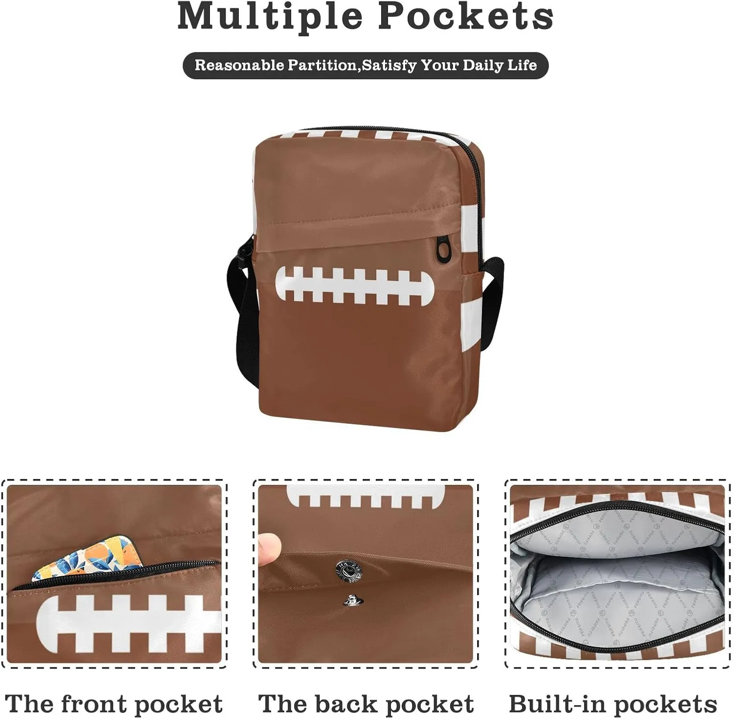 Oyihfvs Messenger Bag, Men's Crossbody Bag, Women's Crossbody Bag with Adjustable Strap