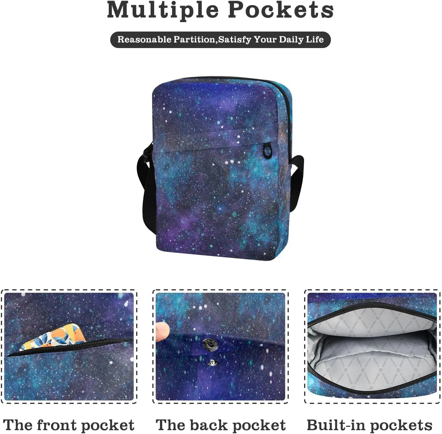 Oyihfvs Messenger Bag, Men's Crossbody Bag, Women's Crossbody Bag with Adjustable Strap