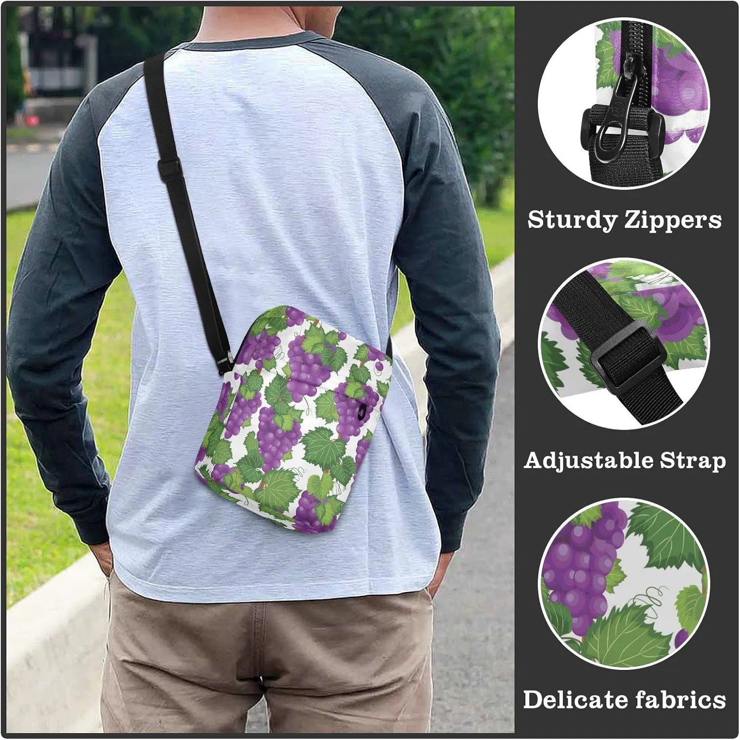 Oyihfvs Messenger Bag, Men's Crossbody Bag, Women's Crossbody Bag with Adjustable Strap