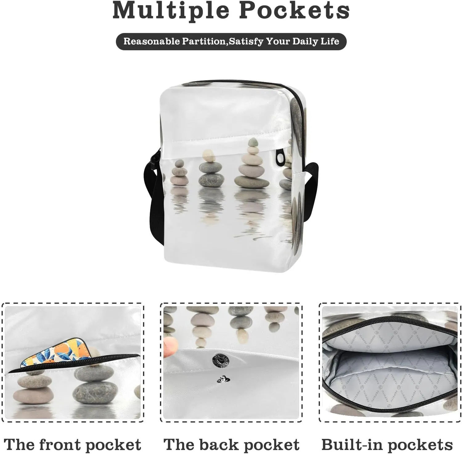 Oyihfvs Messenger Bag, Men's Crossbody Bag, Women's Crossbody Bag with Adjustable Strap