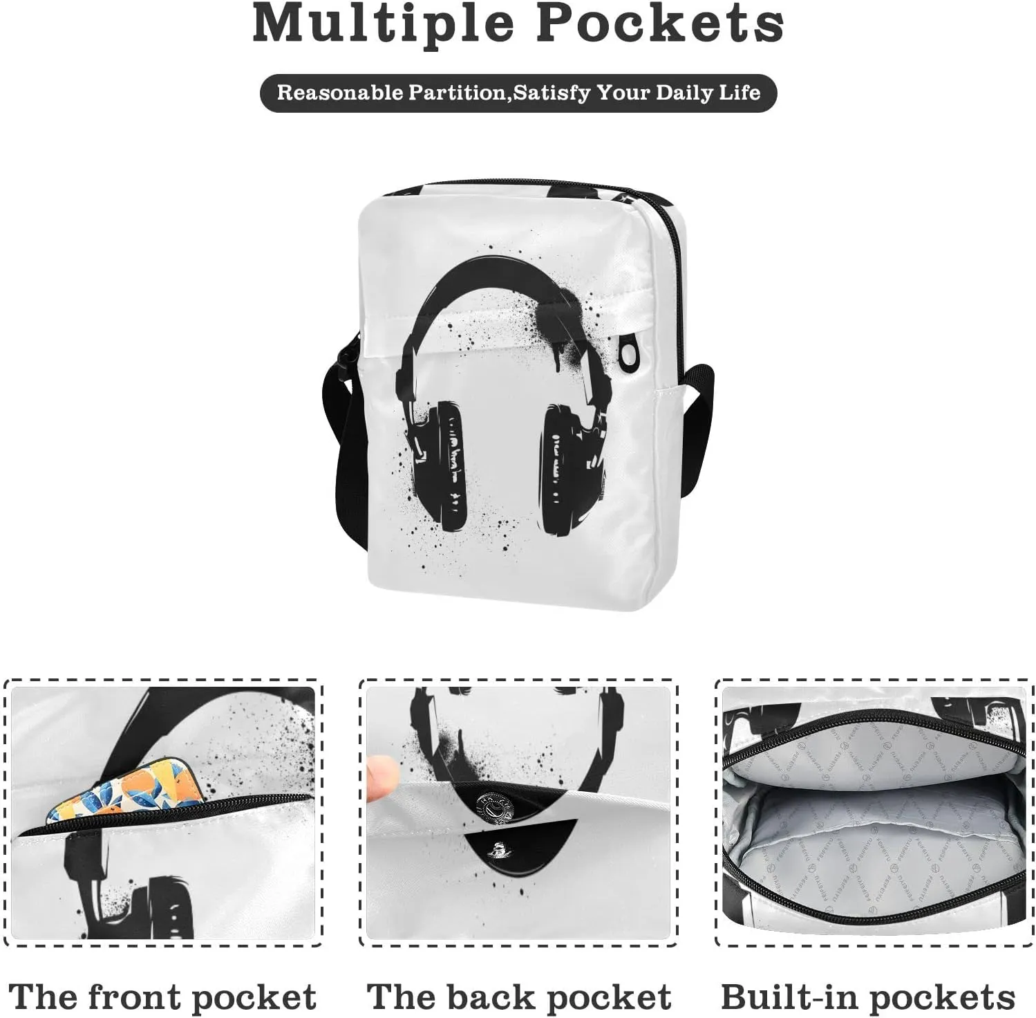 Oyihfvs Messenger Bag, Men's Crossbody Bag, Women's Crossbody Bag with Adjustable Strap