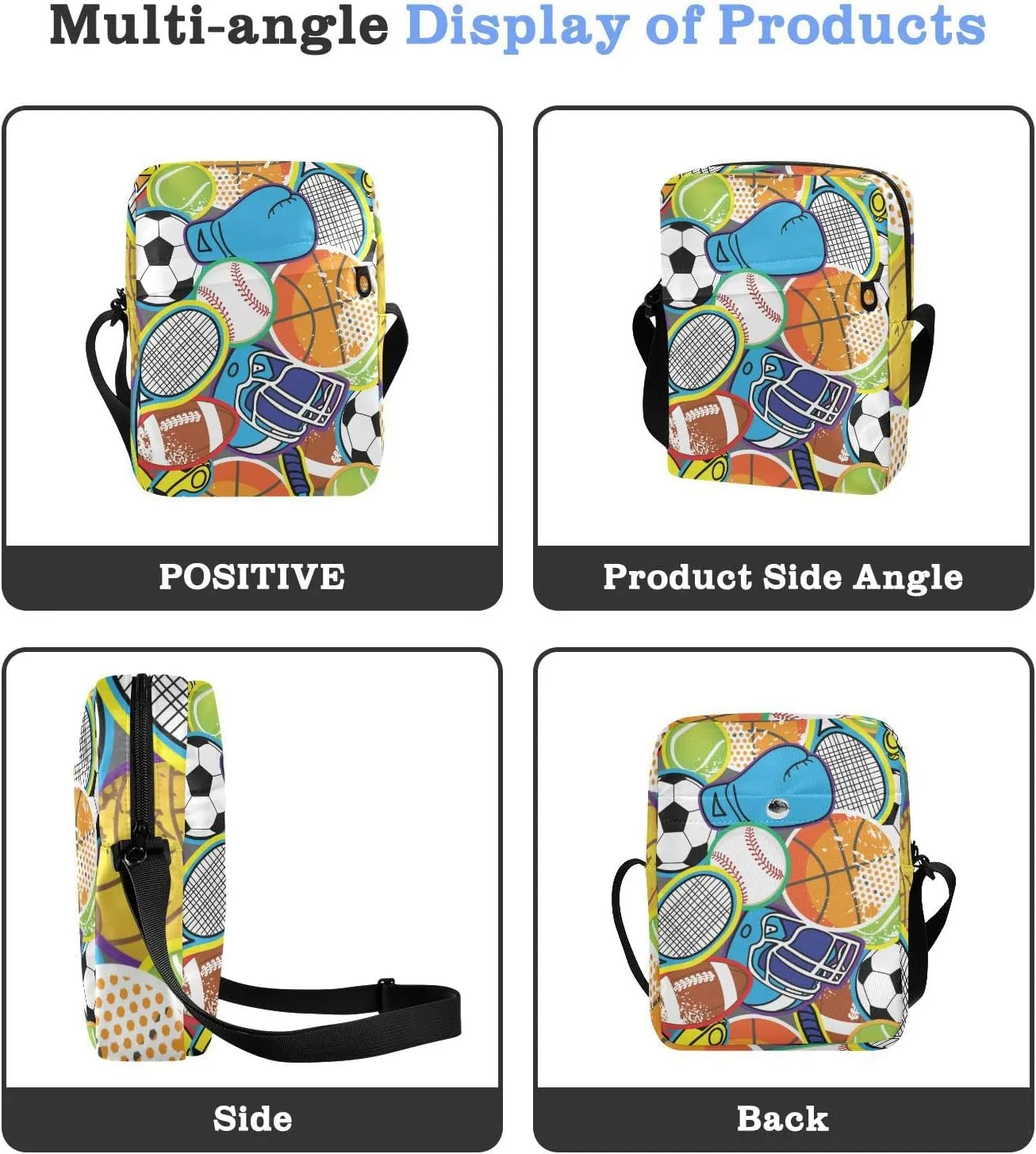 Oyihfvs Messenger Bag, Men's Crossbody Bag, Women's Crossbody Bag with Adjustable Strap