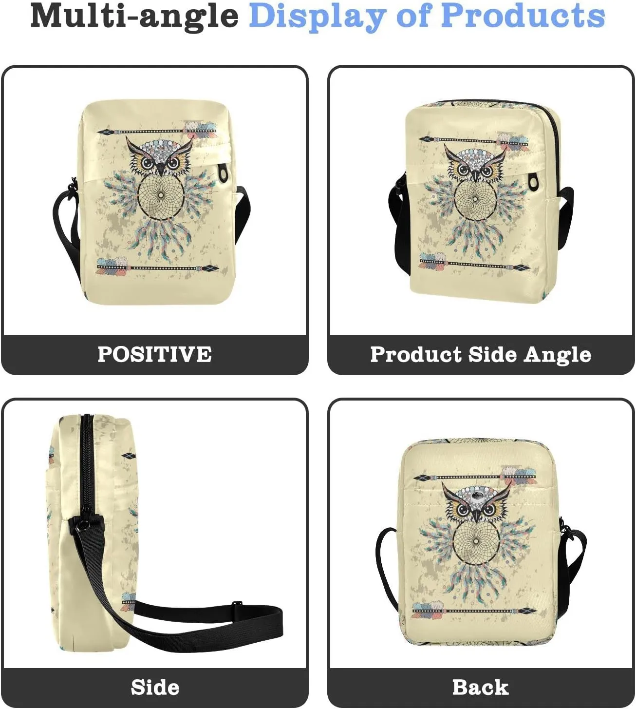 Oyihfvs Messenger Bag, Men's Crossbody Bag, Women's Crossbody Bag with Adjustable Strap