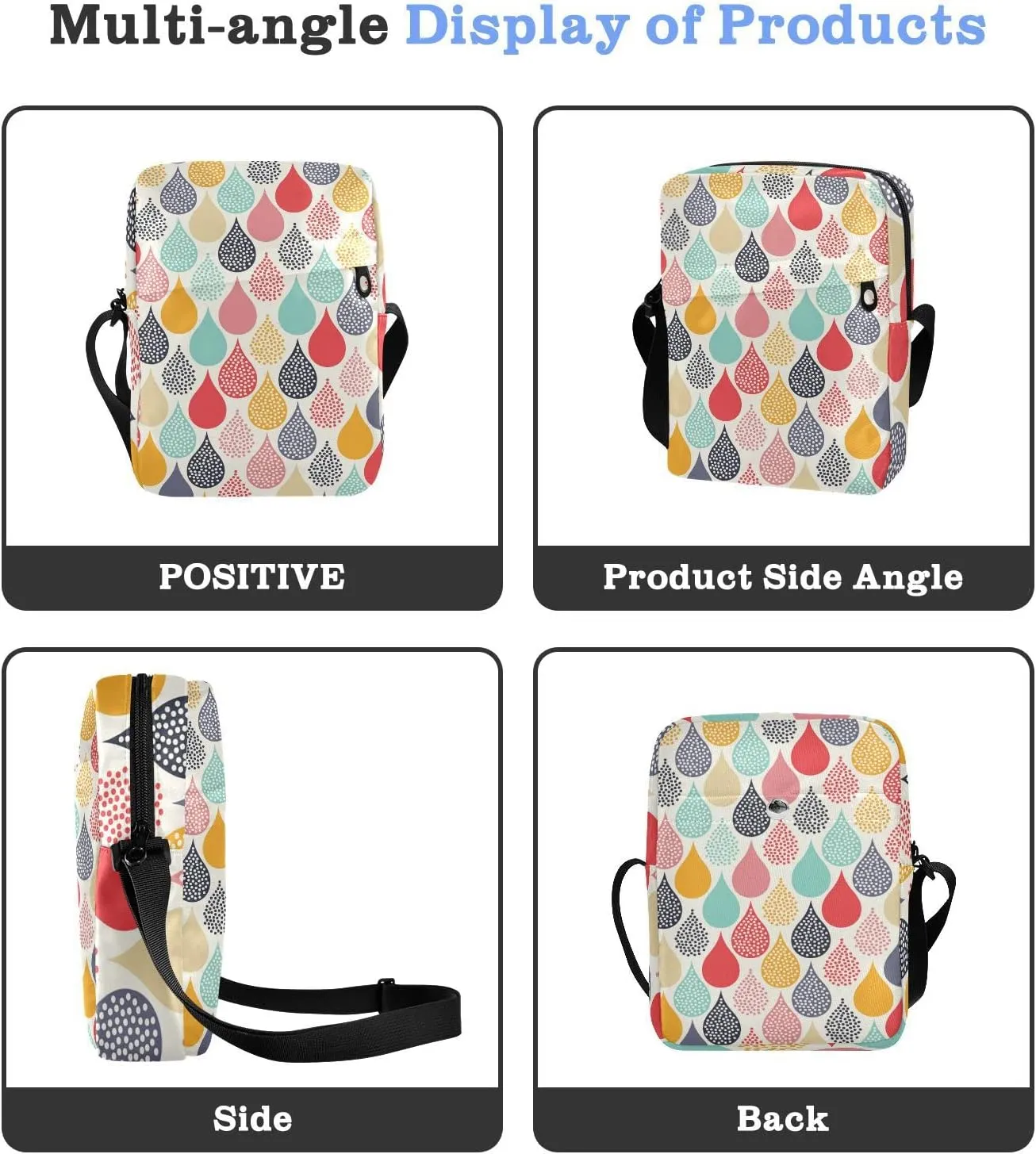 Oyihfvs Messenger Bag, Men's Crossbody Bag, Women's Crossbody Bag with Adjustable Strap