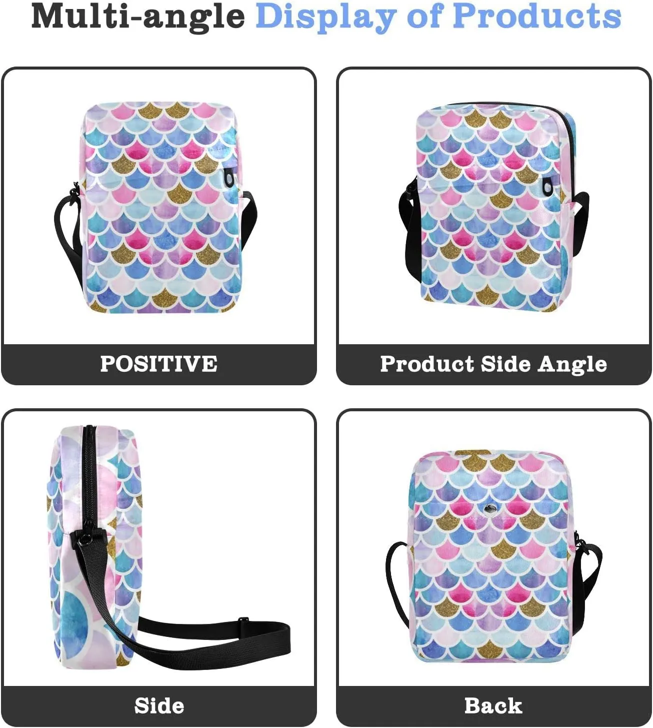 Oyihfvs Messenger Bag, Men's Crossbody Bag, Women's Crossbody Bag with Adjustable Strap