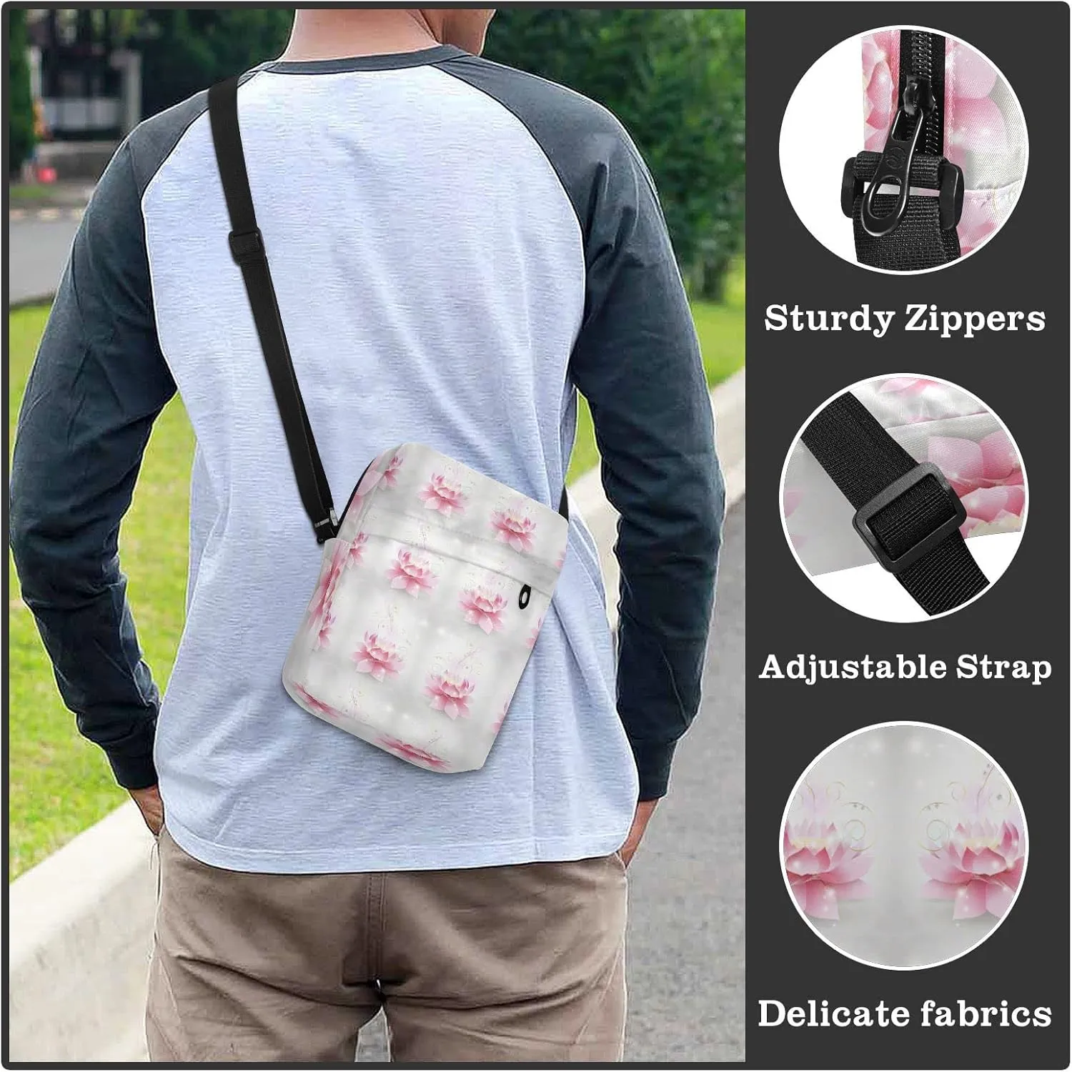 Oyihfvs Messenger Bag, Men's Crossbody Bag, Women's Crossbody Bag with Adjustable Strap