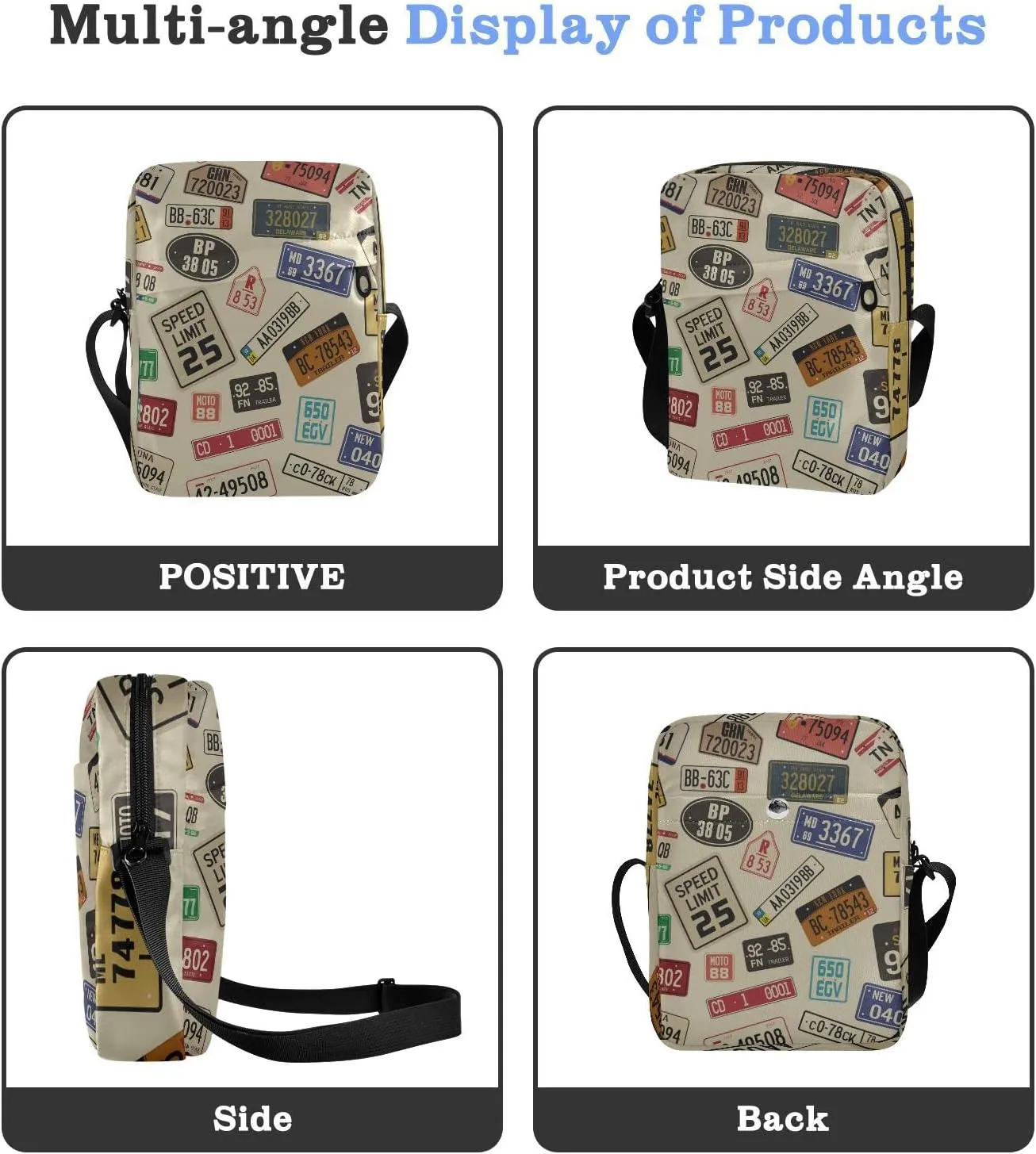 Oyihfvs Messenger Bag, Men's Crossbody Bag, Women's Crossbody Bag with Adjustable Strap