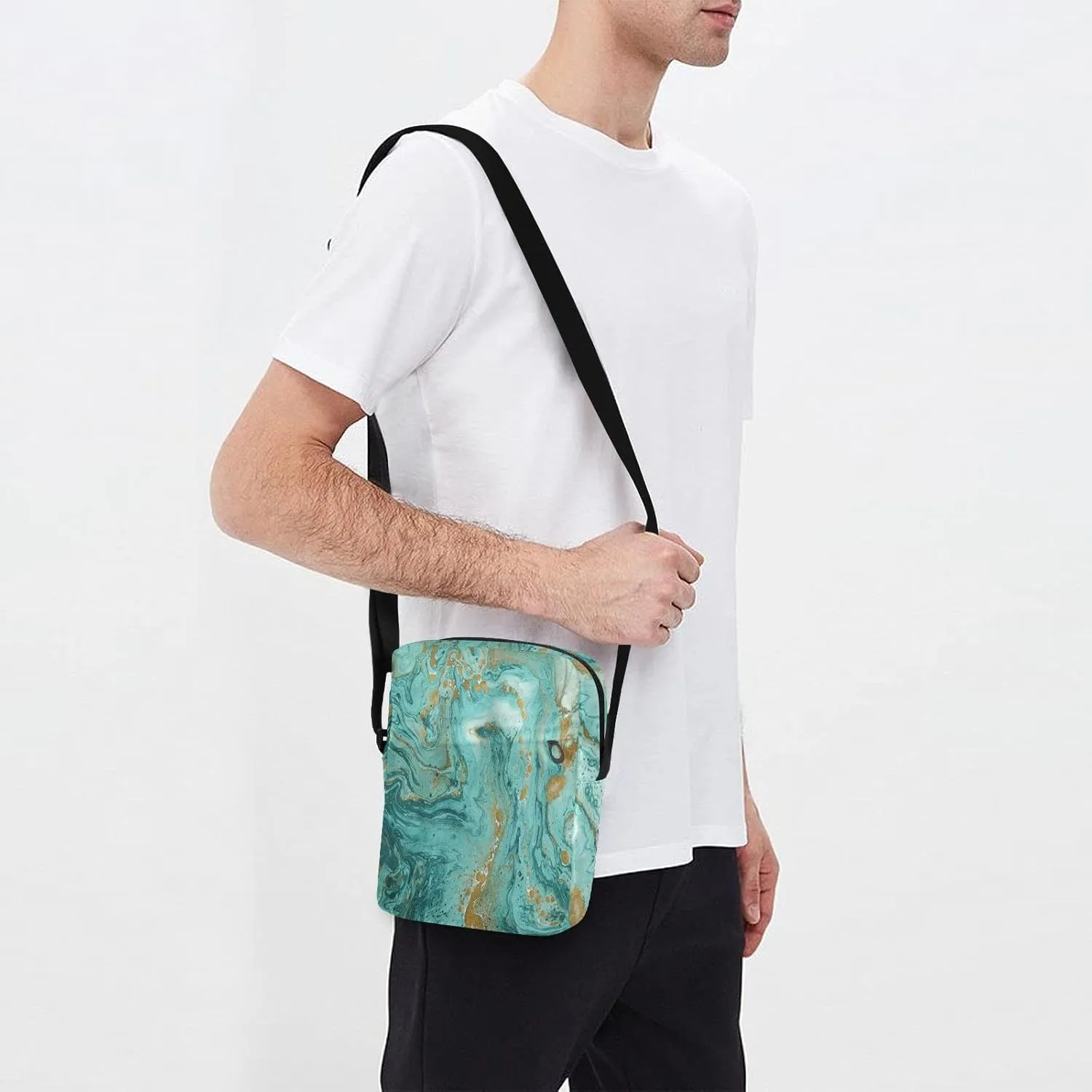 Oyihfvs Messenger Bag, Men's Crossbody Bag, Women's Crossbody Bag with Adjustable Strap