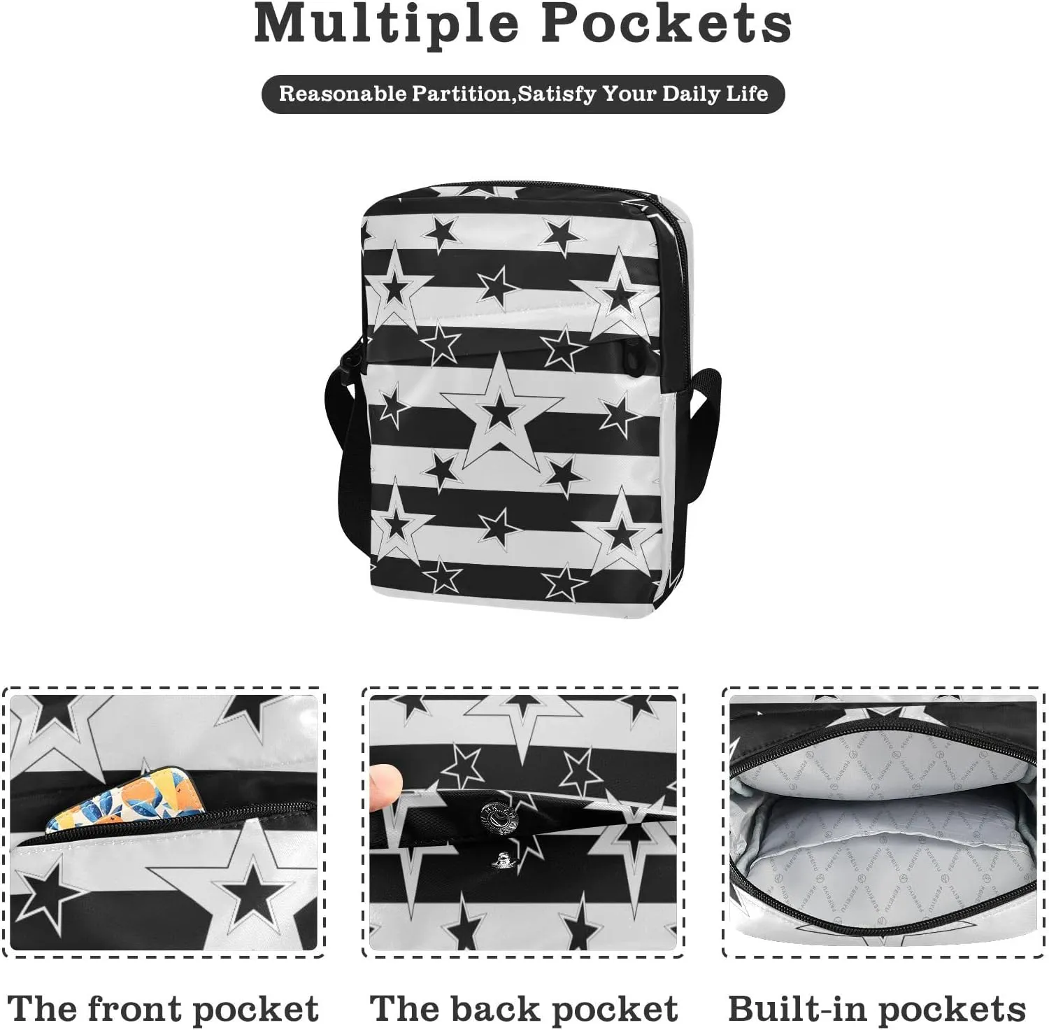 Oyihfvs Messenger Bag, Men's Crossbody Bag, Women's Crossbody Bag with Adjustable Strap