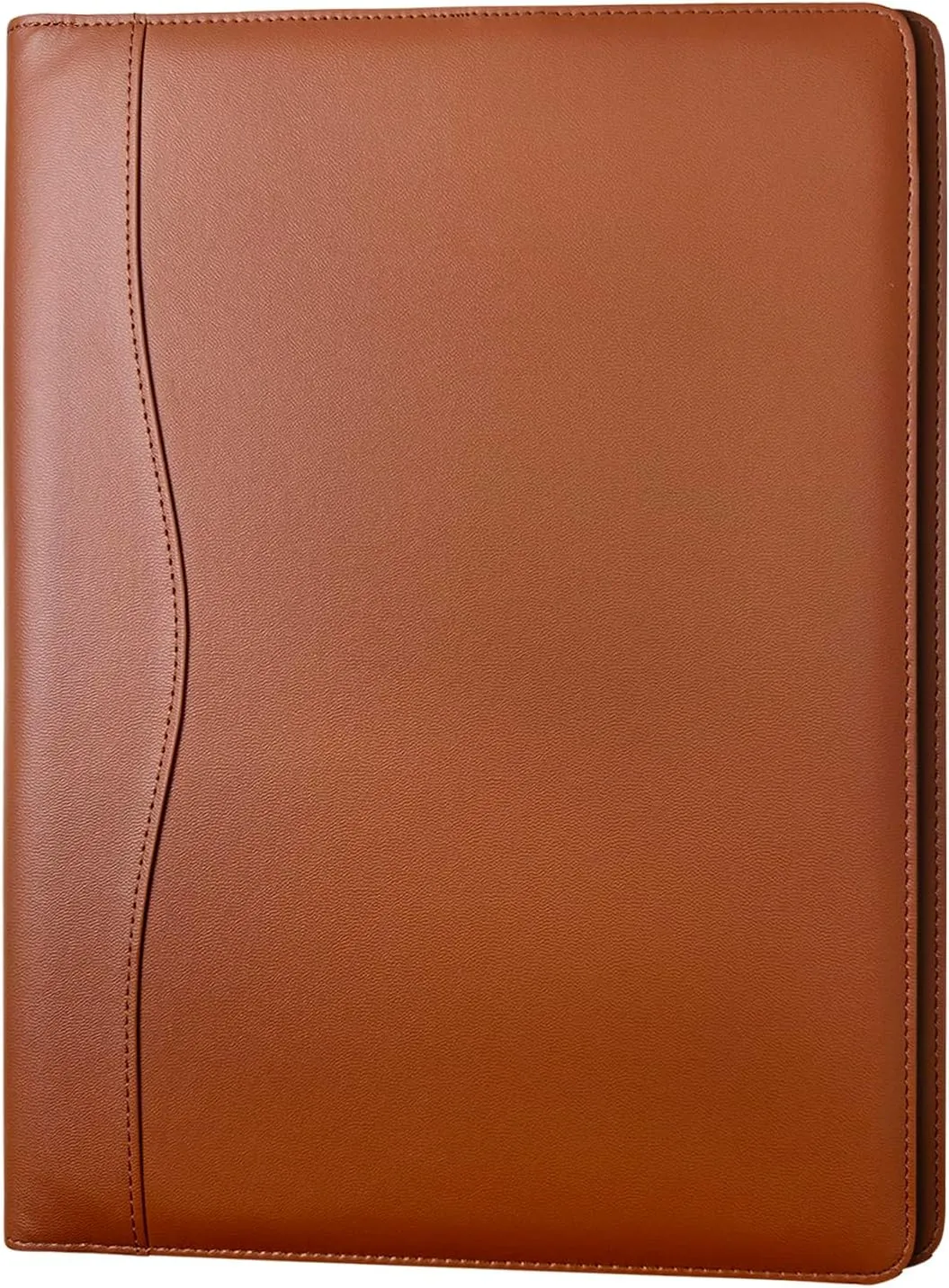 Padfolio Portfolio Binder, Leather Clipboard Folder Briefcase Loose-Leaf Binder with Cover A4 Brown Folder with Pockets Resume Folder for Business School Office Meeting Men Women's Business Folder