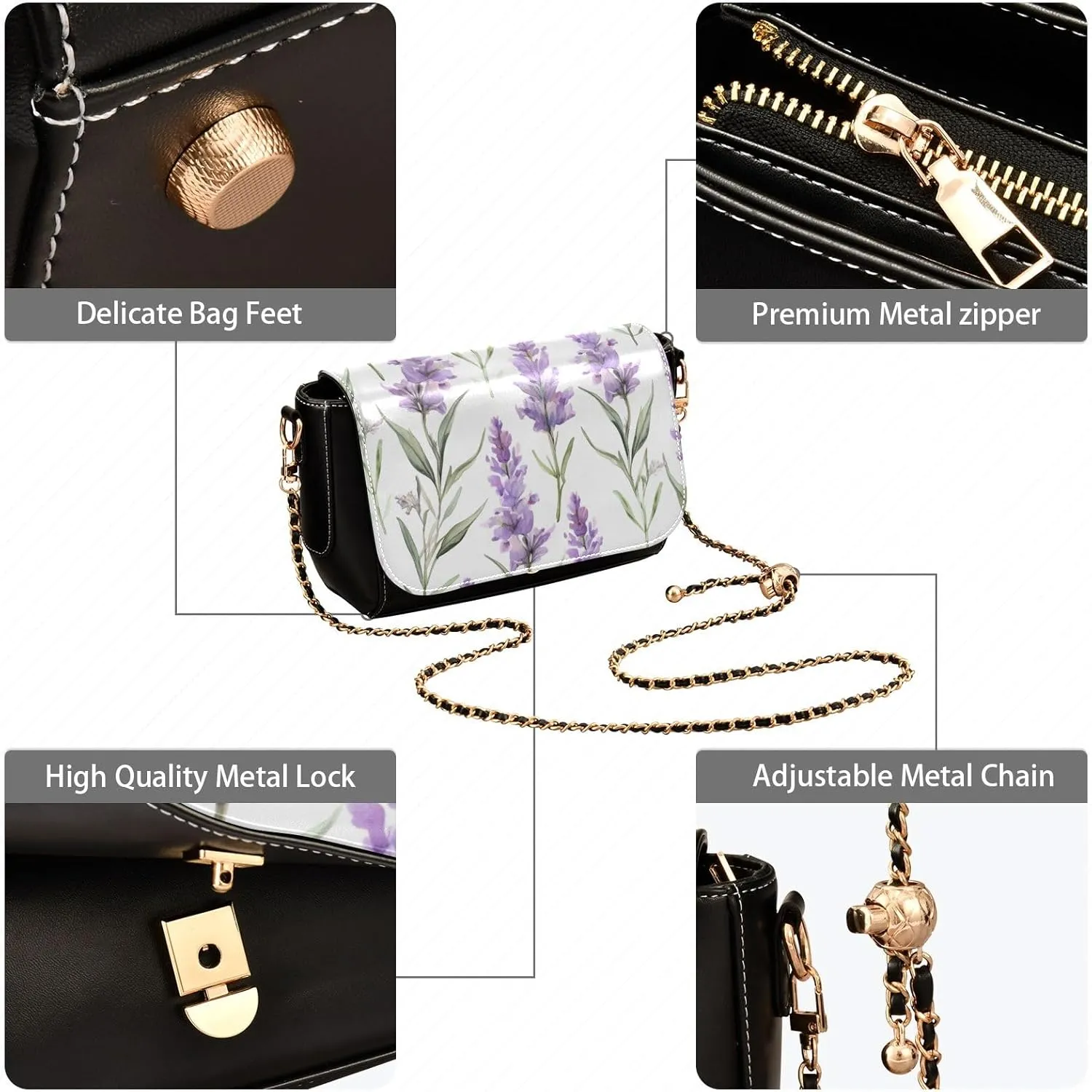 Painting of a Whale in the Sky Womens Crossbody Bag Leather, Leather Purses for Women, Shoulder Bag with Magnetic Closure