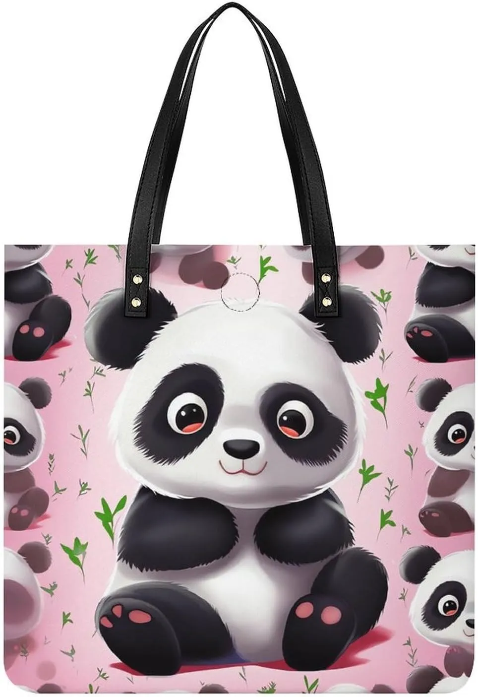 Panda Star Tote Bag Durable Water-Resistant Handbags Lightweight Tote for Travel Work Book