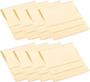 PATIKIL 10x10cm Jewelry Pouches with Band, 8 Pack Microfiber Portable Soft Storage Bags Packaging for Necklace Bracelet Earring Watch Rings Brooch, Beige