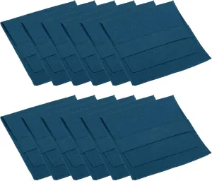 PATIKIL 8x8cm Jewelry Pouches with Band, 16 Pack Microfiber Portable Soft Storage Bags Packaging for Necklace Bracelet Earring Watch Rings Brooch, Navy Blue
