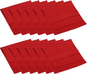 PATIKIL 8x8cm Jewelry Pouches with Band, 16 Pack Microfiber Portable Soft Storage Bags Packaging for Necklace Bracelet Earring Watch Rings Brooch, Red