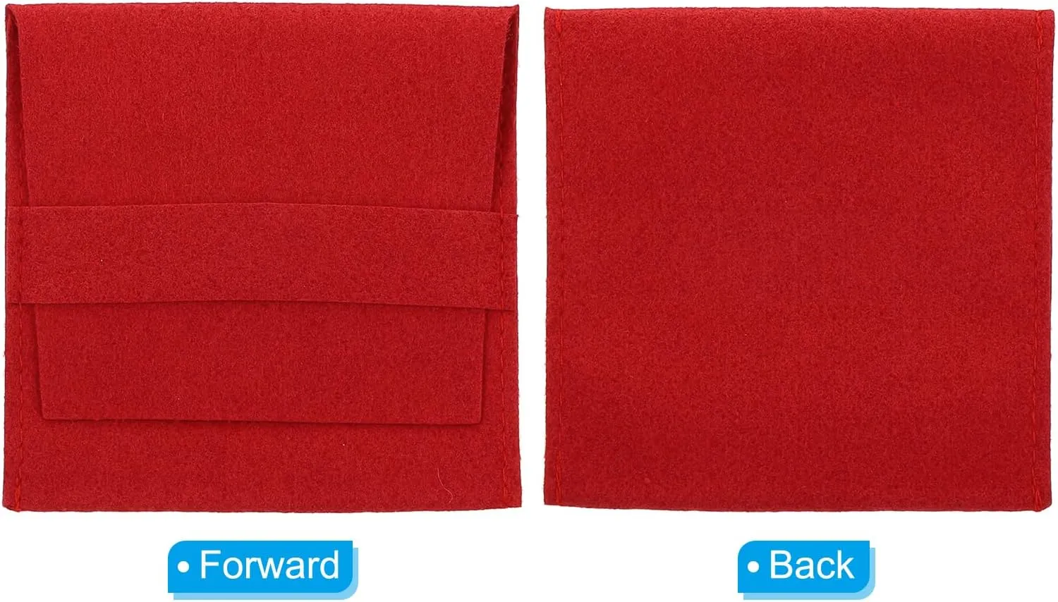 PATIKIL 8x8cm Jewelry Pouches with Band, 16 Pack Microfiber Portable Soft Storage Bags Packaging for Necklace Bracelet Earring Watch Rings Brooch, Red