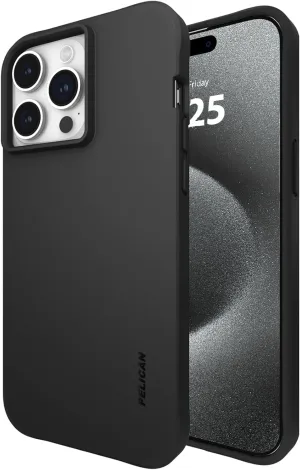 Pelican Ranger Series - iPhone 15 Pro Max Case 6.7" [Compatible with MagSafe] Magnetic Phone Case with Anti-Scratch Tech [12ft MIL-Grade Drop Protection] Protective Cover for iPhone 15 Pro Max - Black