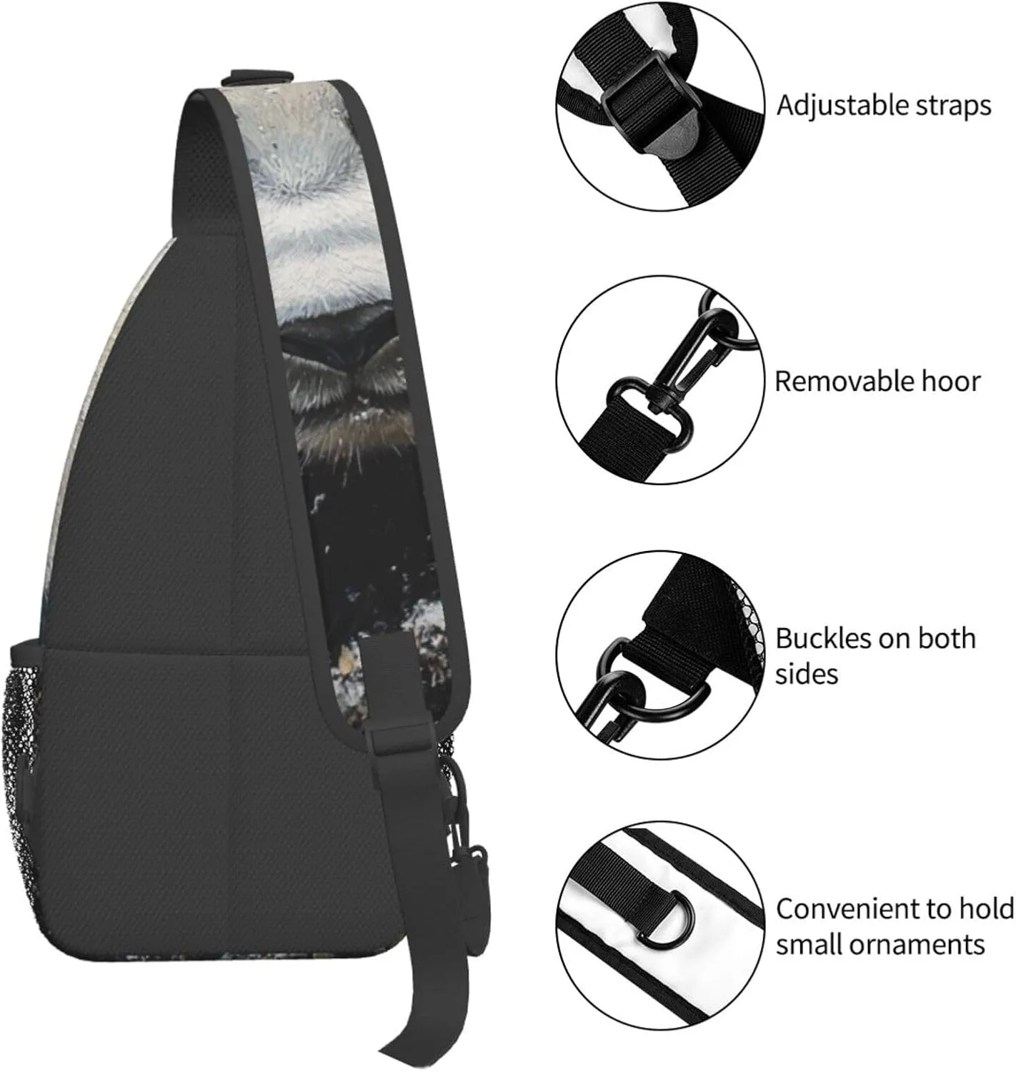 penguins Men's And Women's Small Crossbody Bags Chest Bags Daily Bags Are Suitable For Outdoor Hiking Trips