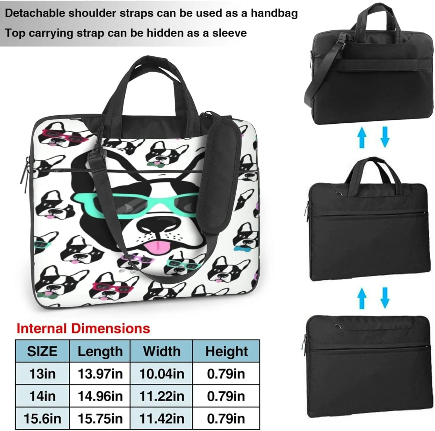 Pentagram Demon Goat Head Laptop Shoulder Bag ​for Men Women, Computer Carrying Case Messenger Bag with Strap