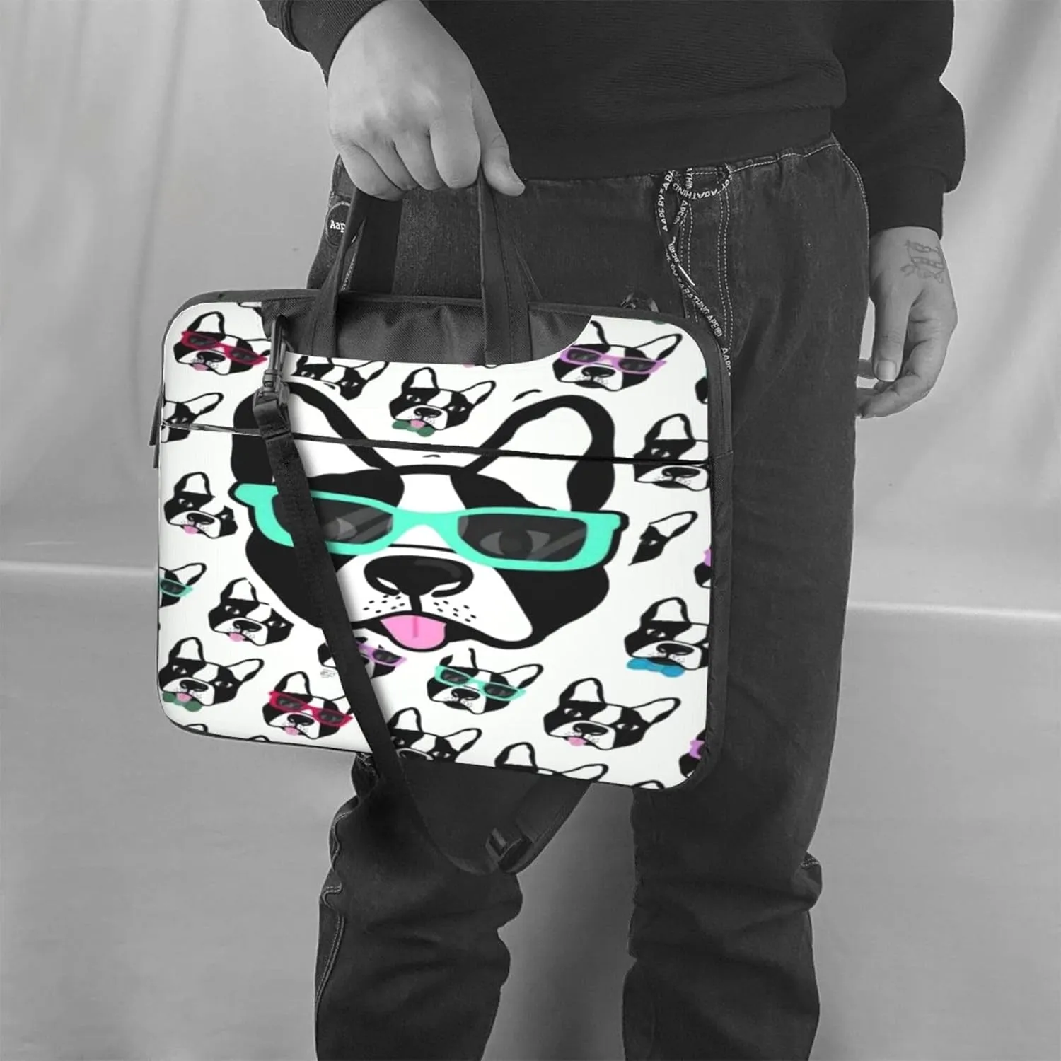 Pentagram Demon Goat Head Laptop Shoulder Bag ​for Men Women, Computer Carrying Case Messenger Bag with Strap