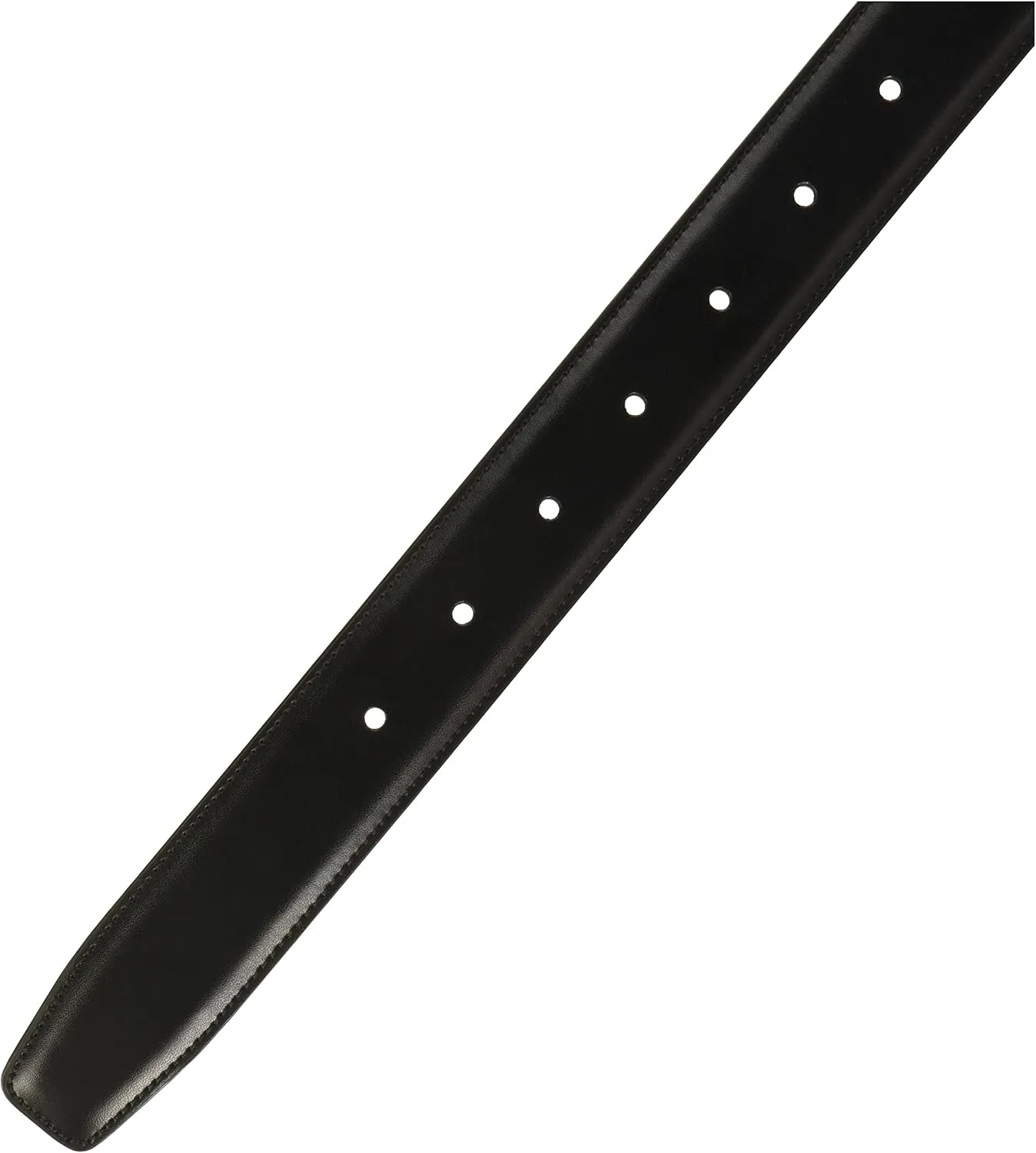 Perry Ellis Men's Portfolio Amigo Dress Belt, Leather, Stitched Edges, Metallic Buckle, 1.5" Width (Available in Big & Tall)