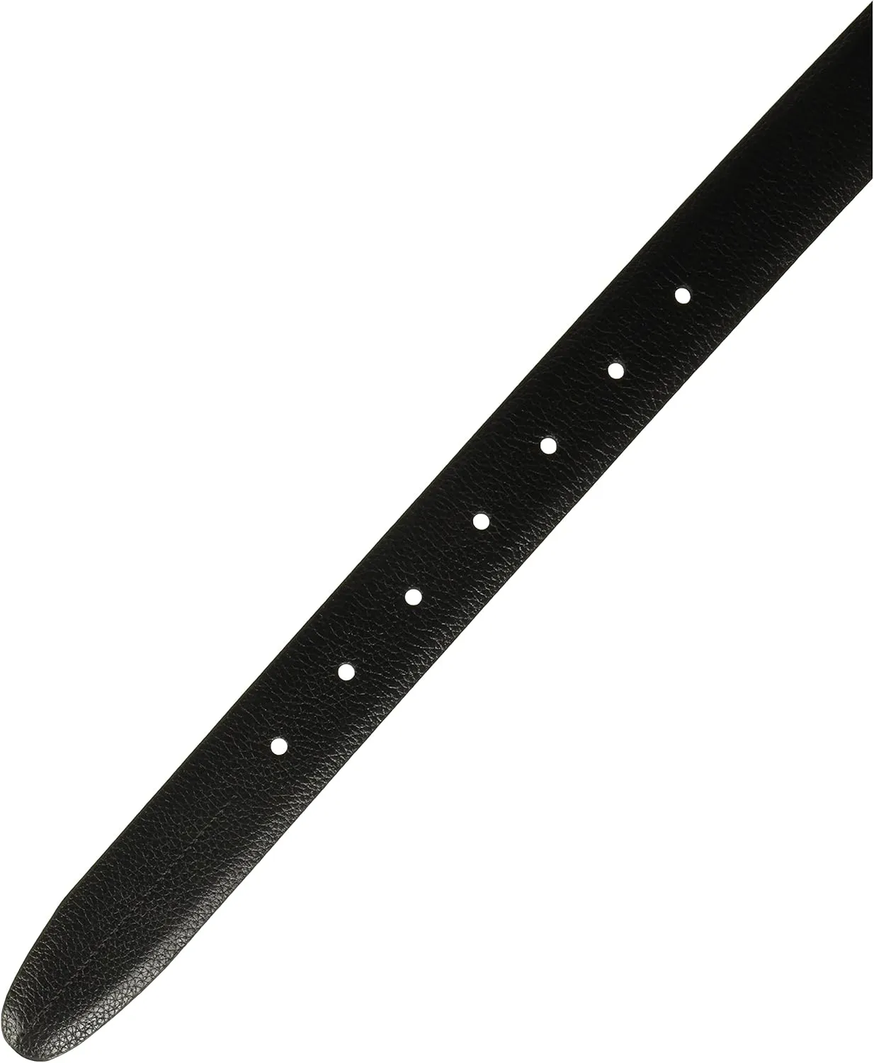 Perry Ellis Men's Portfolio Park Ave 100% Leather Dress Belt with Burnished Edges, Silver Prong Buckle, Textured & Durable