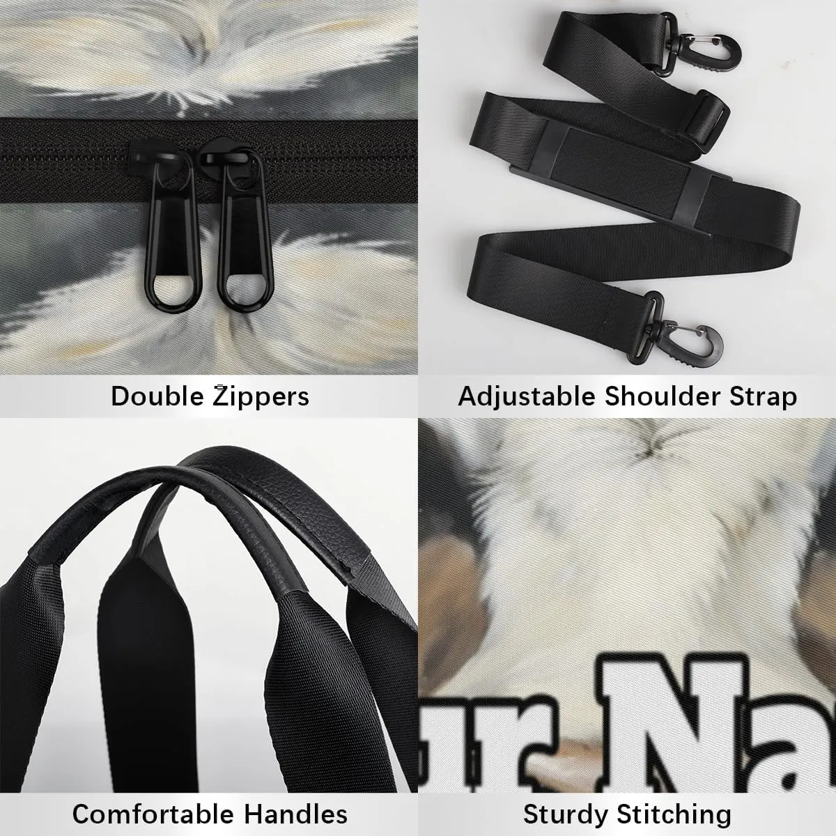 Personalized Name Gym Bag for Women, Customized Animal Cow Cylinder Sports Bags for Men, Waterproof Weekender Bag, Duffle Bags for Travel Swim Dance, Cow