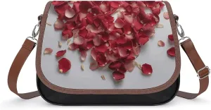 Petals Form Heart Shape Laptop Tote Bag Leather Computer Bags Lined Shoulder Purse Purses And Handbags Business Office Work Bag Top Handle Handbag for Women