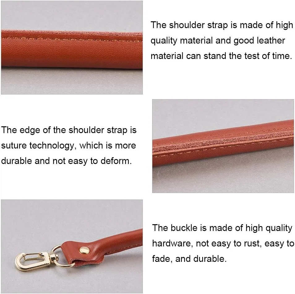 PH PandaHall 2pcs Purse Strap Replacement 15.7” Leather Replacement Handles Peru Purses Straps Handbags Bag Strap with 0.6" Swivel Lobster Buckles for Handbag Tote Bag Shoulder Bag Making