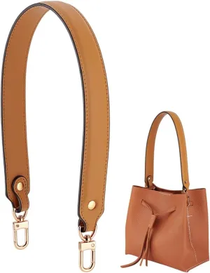 PH PandaHall Genuine Leather Purse Strap Leather Tote Bag Handles, Shoulder Bag Strap with Clasps for Handbag Making