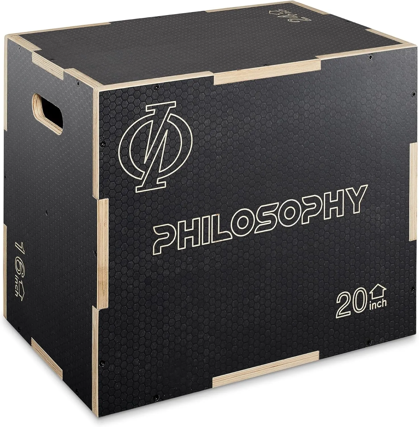 Philosophy Gym 3 in 1 Non-Slip Wood Plyo Box- Jump Plyometric Box for Training and Conditioning