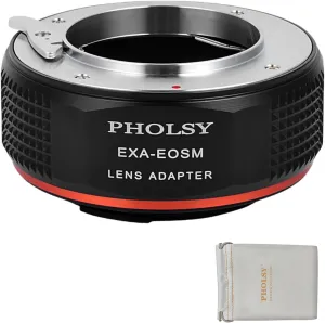 PHOLSY Lens Adapter Exakta to EF-M Compatible with Exakta (Not Compatible with Topcon) Lens to Canon EF-M (EOS M) Camera EOS M, M2, M3, M5, M6, M10, M50, M100, M200, M50 II, M6 II, Exakta to EOSM
