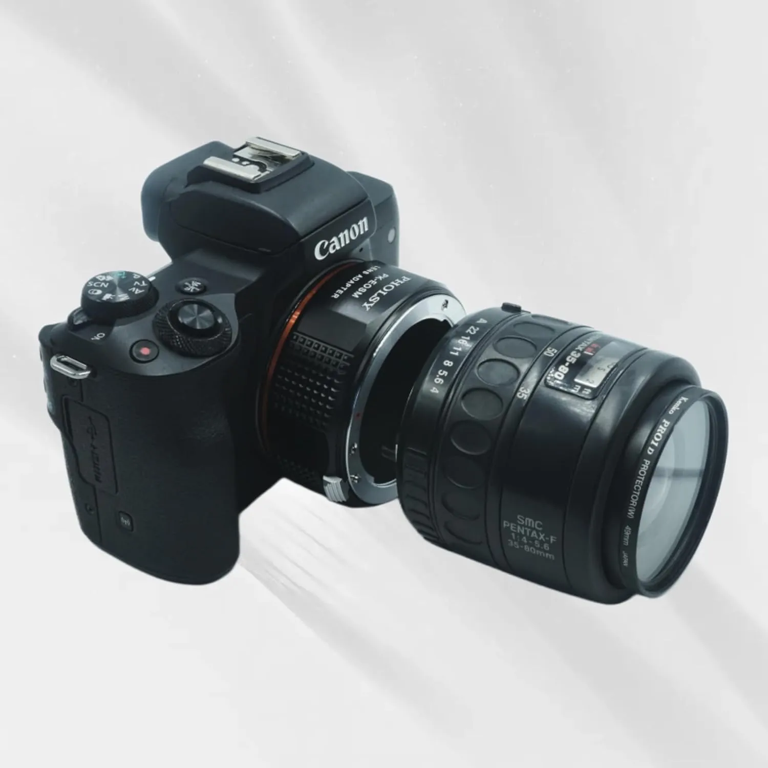 PHOLSY Lens Mount Adapter PK to EF-M Compatible with Pentax K PK Lens to Canon EF-M (EOS M) Camera Body EOS M, M2, M3, M5, M6, M10, M50, M100, M200, M50 II, M6 II, PK to EOSM