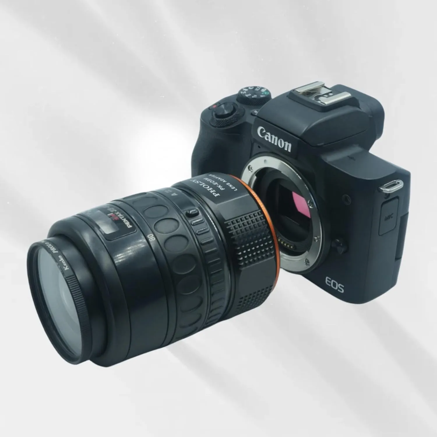 PHOLSY Lens Mount Adapter PK to EF-M Compatible with Pentax K PK Lens to Canon EF-M (EOS M) Camera Body EOS M, M2, M3, M5, M6, M10, M50, M100, M200, M50 II, M6 II, PK to EOSM