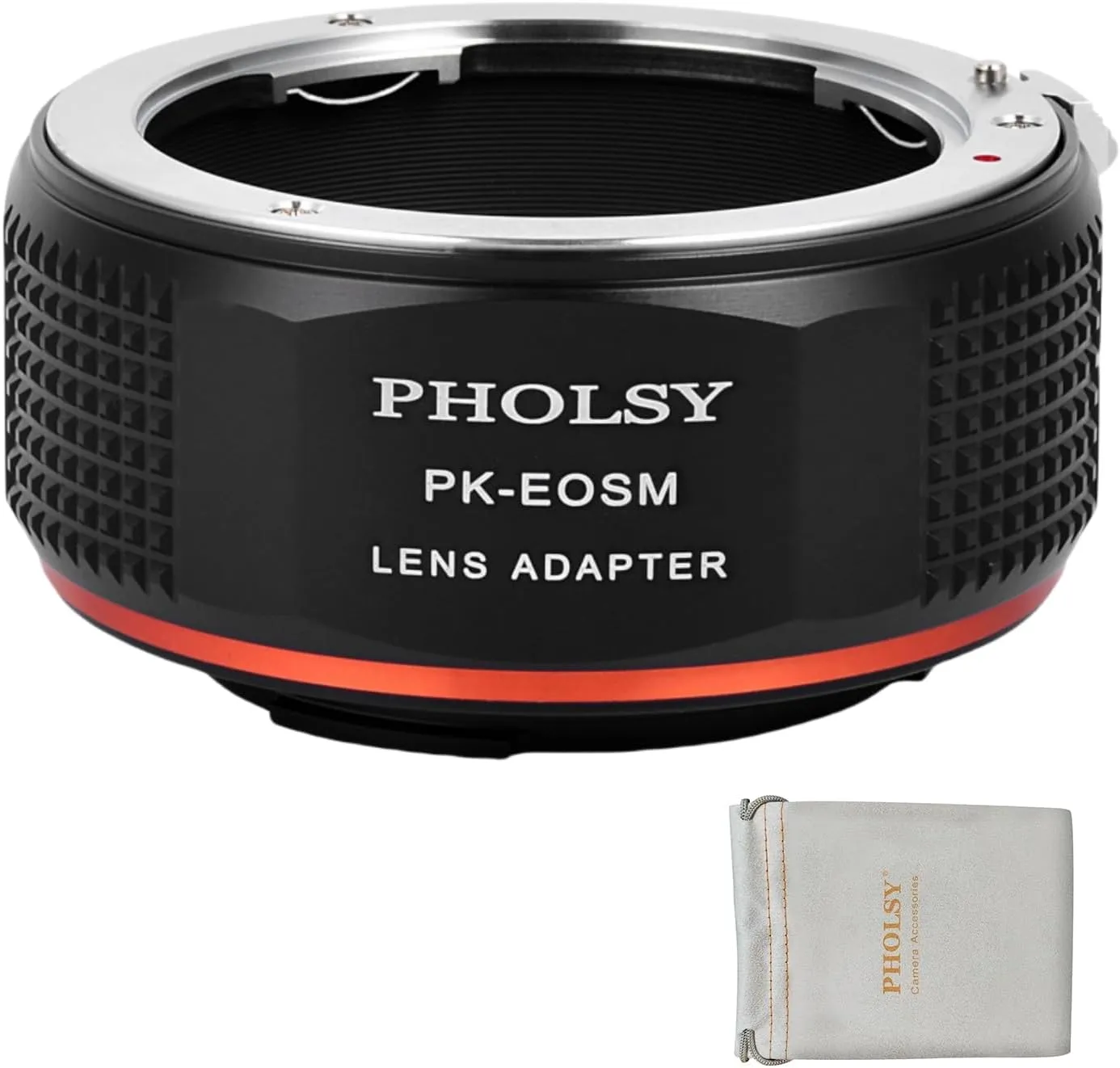 PHOLSY Lens Mount Adapter PK to EF-M Compatible with Pentax K PK Lens to Canon EF-M (EOS M) Camera Body EOS M, M2, M3, M5, M6, M10, M50, M100, M200, M50 II, M6 II, PK to EOSM