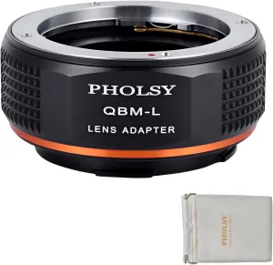 PHOLSY Lens Mount Adapter QBM to L Compatible with Rollei SL35 (QBM) Lens to Leica L Mount Camera Body Compatible with Leica SL2, SL2-S, CL, TL2, Lumix S5, S1, BS1H, SIGMA fp, fp L