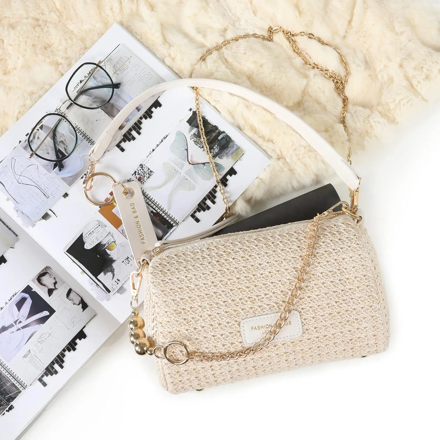 Pilipala Faux Fur Purse Fuzzy Bunny Women's Crossbody Handbags Plush Shoulder Bag Fluffy Top Handle Clutch Purses for Girls