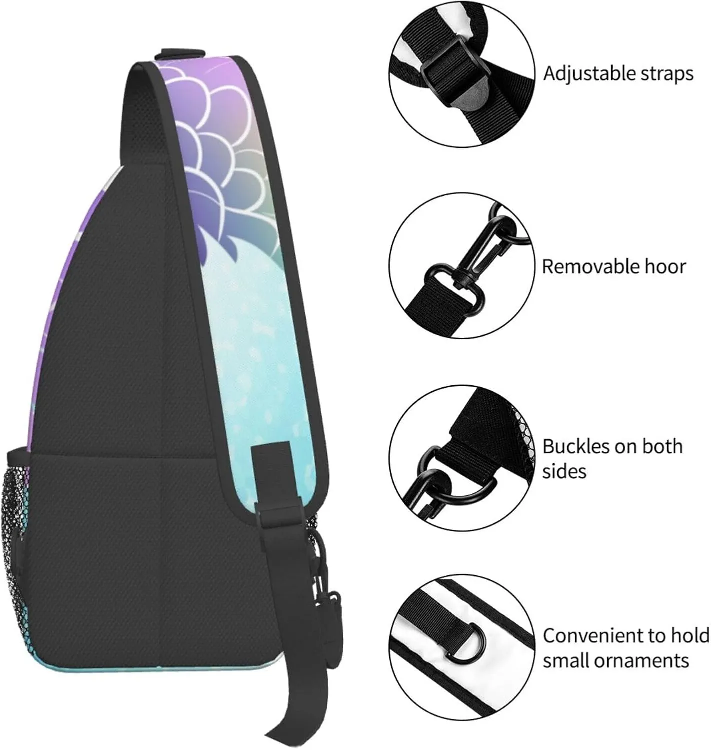 Pink Starfish Men's And Women's Small Crossbody Bags Chest Bags Daily Bags Are Suitable For Outdoor Hiking Trips