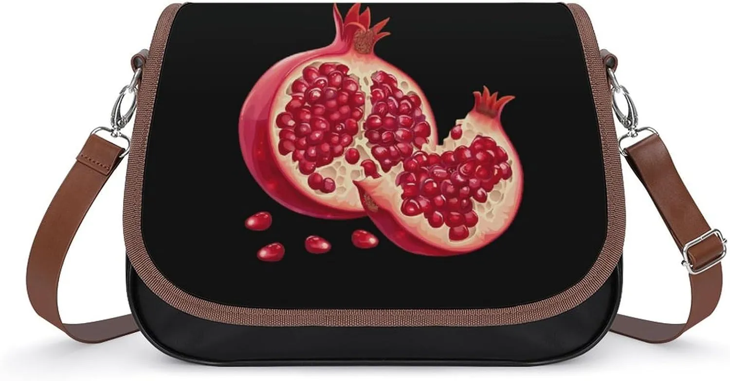 Pomegranate Crossbody Bags for Women Fashion Purse Shoulder Bag Handbags with Adjustable Strap