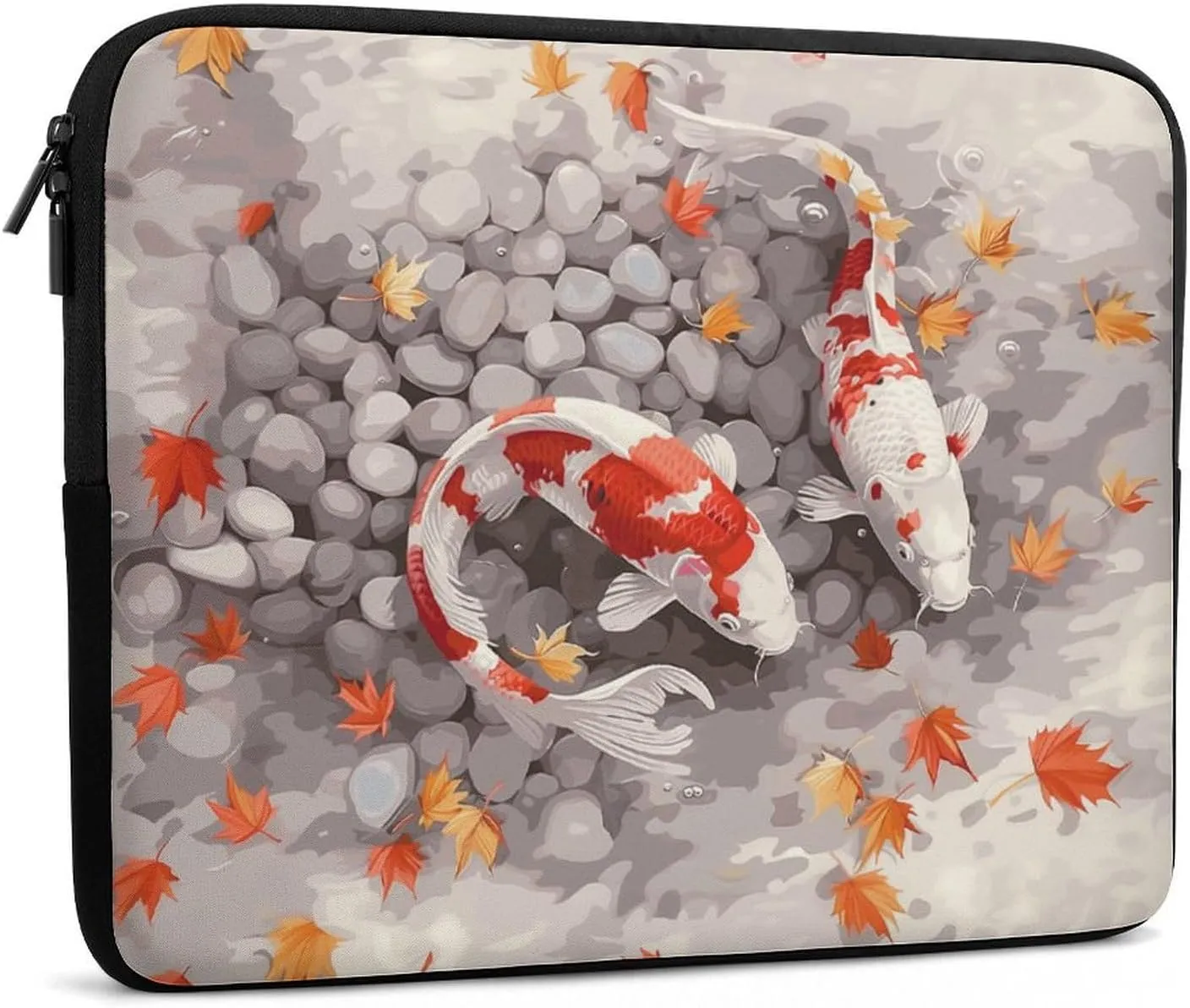 Pond Koi Maple Leaf Laptop Sleeve 13/15 Inch Durable Briefcase Cover Shockproof Protective Case Handbags Portable Laptop Bag